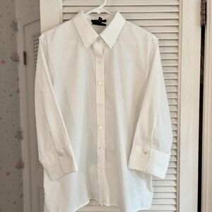 Foxcroft Classic Three-Quarter Sleeve Wrinkle-Free Blouse